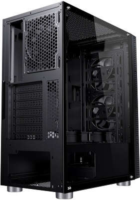 корпус Accord 3407 black w/o PSU ATX 8x120mm 2xUSB2.0 1xUSB3.0 audio bott PSU
