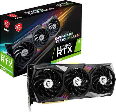 Видеокарта MSI NVIDIA nVidia GeForce RTX 3070 GAMING TRIO PLUS 8G LHR 8Gb DDR6 PCI-E HDMI, 3DP, LHR