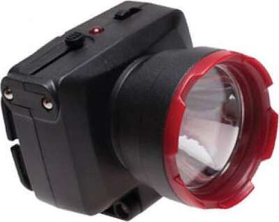 Фонарь налобный светодиодный аккумуляторный КОСМОС H1W, 2 режима, 1W LED, 500mah,  зарядка от сети