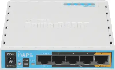 Роутер беспроводной MikroTik hAP ac lite (RB952UI-5AC2ND) AC750 10/100BASE-TX белый