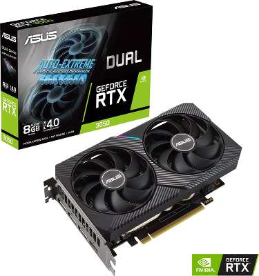 Видеокарта ASUS NVIDIA nVidia GeForce RTX 3050 Dual 8Gb DDR6 PCI-E HDMI, 3DP