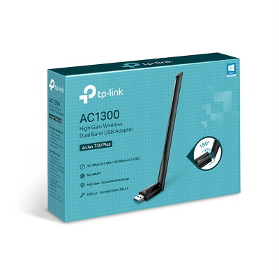 USB-адаптер Tp-Link Archer T3U Plus, AC1300 High Gain Dual Band Wi-Fi USB Adapter