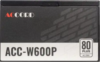 Блок питания Accord ATX 600W ACC-W600P 80+ white (20+4pin) 120mm fan 6xSATA RTL