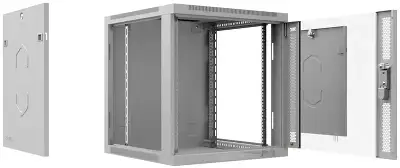 Шкаф коммутационный Cabeus (SH-05F-6U60/45) настенный 6U 600x450мм пер.дв.стекл 60кг серый 390мм 16кг 368мм IP20 сталь