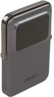 Внешний аккумулятор UGREEN PB571 (35605B) UNO 5000mAh MIni Magnetic Wireless 20W Power Bank. Цвет: серый