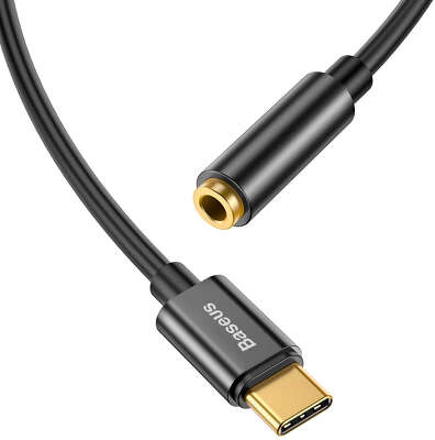 Адаптер Baseus USB-C Male to 3.5mm Female, Black [CATL54-01]