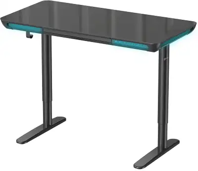Стол для компьютера Cactus CS-EGD-BK-LED столешница закаленное стекло черный каркас черный 120x72x60см
