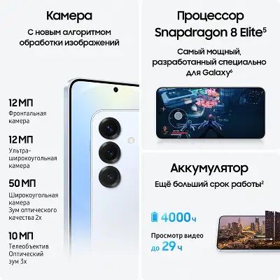 Смартфон Samsung SM-S931B Galaxy S25 128Gb 12Gb голубой моноблок 3G 4G 2Sim 6.2" 1080x2340 Android 15 50Mpix 802.11 a/b/g/n/ac/ax/be NFC GPS GSM900/1800 GSM1900 Protect