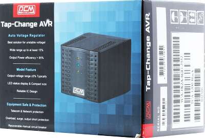 Стабилизатор напряжения/ Powercom TCA-1200 Black Tap-Change, 600W