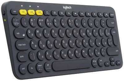 Клавиатура беспроводная Logitech K380 Multi-Device Bluetooth Keyboard Gray серая, копактная, 79 круглых клавиш, Bluetooth 3,0, подключение до 3-х устройств одновременно