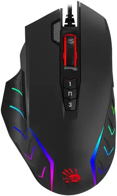 Мышь A4Tech Bloody J95s черный оптическая 8000dpi USB 9but (J95S STONE BLACK ACTIVATED)