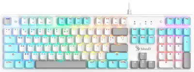 Клавиатура A4Tech Bloody S510N механическая белый USB for gamer LED (S510N (ICY WHITE ))