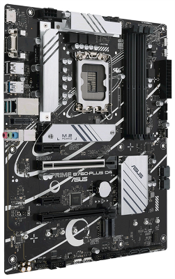 Материнская плата ASUS PRIME B760-PLUS D4, LGA1700, B760, 4*DDR4, 4*SATA, 3*M.2, 3*USB 3.2, 2*USB 2.0, Type-C, 2*PCIx16, 2*PCIx1, DP+VGA+HDMI, ATX; 90MB1CW0-M1EAY0