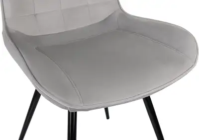 Стул для дома Бюрократ CH-K2 св.серый Holland 09 металл черный на ножках (CH-K2_1/HL09)