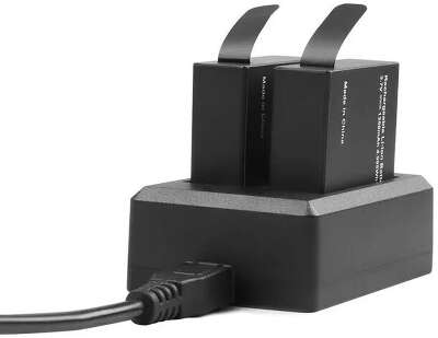 Аккумуляторные батареи для экшн-камеры AKASO Brave 7 LE, 2x1350 мАч с двойным зарядным устройством USB