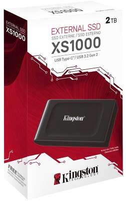 Твердотельный накопитель SSD Kingston 2TB XS1000 Series SXS1000/2000G USB3.2 Gen2, Type-C, up to 2000/2000Mbs, 3D TLC