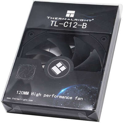 Вентилятор для корпуса Thermalright TL-C12-B 120х120x25 черный 4-pin 25.6дБ Ret
