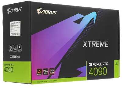 Видеокарта GIGABYTE NVIDIA nVidia GeForce RTX 4090 AORUS XTREME WATERFORCE 24Gb DDR6X PCI-E HDMI, 3DP