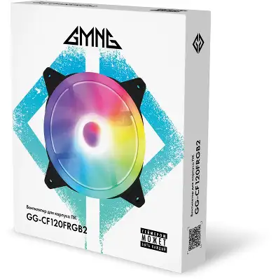 Вентилятор для корпуса GMNG GG-CF120FRGB2-PWMBK RGB 120х120x25 черный 4-pin 26дБ Ret