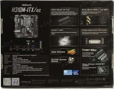 Материнская плата mini-ITX LGA1151 ASRock H310M-ITX/ac
