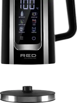 Чайник электрический Red Solution COLORSENSE AM120D 1.7л. 2000Вт черный корпус: нерж.сталь/пластик (AM120D)