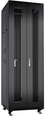 Cabeus ND-05C-42U60/120-BK Шкаф монтажный телекоммуникационный 19" напольный для распределительного и серверного оборудования 42U 600x1200x2055mm (ШхГхВ) передняя и задняя двойные перфорированные двер