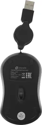 Мышь Оклик 115SR черный оптическая 1000dpi USB для ноутбука 3but (492888)