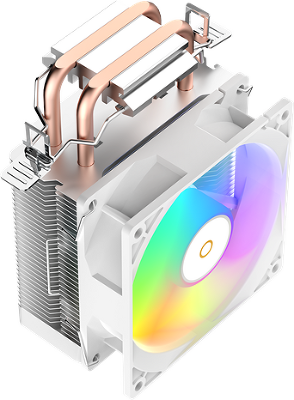 Кулер для процессора Ocypus Gamma A20 WH ARGB, 92mm FARGB FAN, Top FARGB Panel, 2 HEAT PIPES, 3-PIN, 1900 RPM, 21DBA, HYDRO BEARING, LGA115X/1200/1700/18XX, AM4/AM5