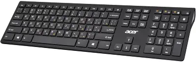 Клавиатура + мышь Acer OKR030 клав:черный мышь:черный USB беспроводная slim Multimedia (ZL.KBDEE.005)