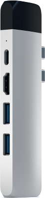 Адаптер Satechi USB-C Aluminum Pro Hub with Ethernet, Silver [ST-TCPHES]