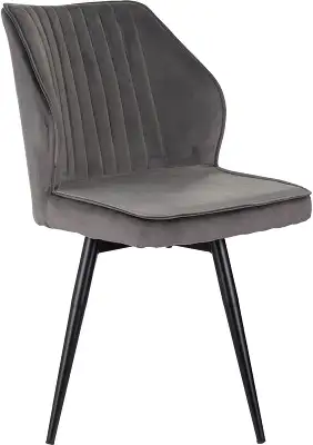 Стул для дома Бюрократ CH-K5_SP с повор.мех. т.серый Holland 18 металл черный на ножках (CH-K5_1/SP/HL18)