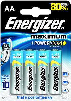 Комплект элементов питания AA Energizer Maximum 3+1 (4 шт в блистере)