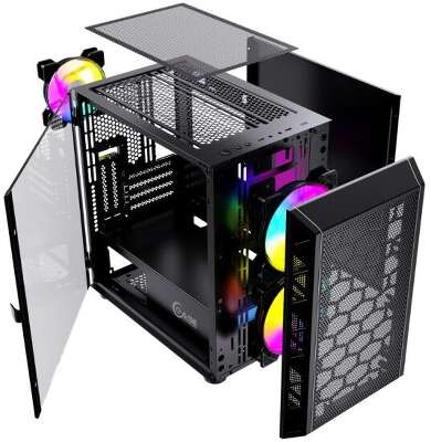Корпус PowerCase Mistral Micro H3B V2, черный, mATX, Без БП (CMIH3BV2-L3)