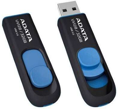 Флеш накопитель 64GB A-DATA UV128, USB 3.2, черный/синий