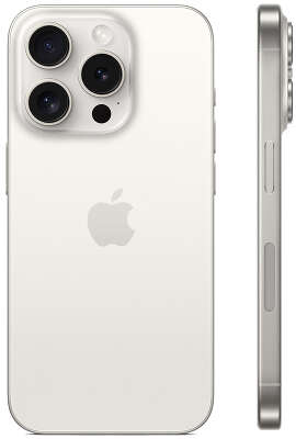 Смартфон Apple A3104 iPhone 15 Pro 128Gb белый титан моноблок 3G 4G 2Sim 6.1" 1179x2556 iOS 17 48Mpix 802.11 a/b/g/n/ac/ax NFC GPS GSM900/1800 Protect