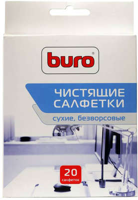 Чистящие салфетки BURO сухие безворсовые