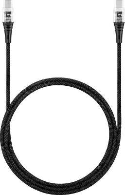 Кабель зарядный и дата TTEC ExtremeCable Ekstra Durable Transparent USB-C-USB-C 60W PD/QC Fast Charging&Data Cable. Длина: 120 см. Цвет: черный