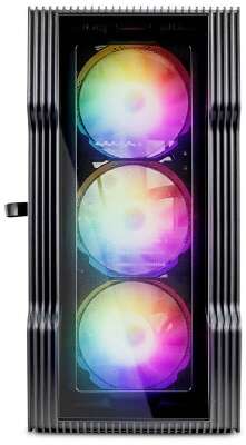 1STPLAYER Корпус TRILOBITE T3-G Black / mATX, TG / 4x 120mm LED fans inc. / T3-G-BK-4F1