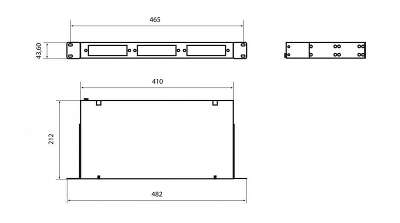 Бокс HyperlineFO-19R-1U-3xSLT-W140H42-24UN-GY FO-19R-1U-3XSLT-W140H42-24UN 19" 1U 24x (упак.:1шт)
