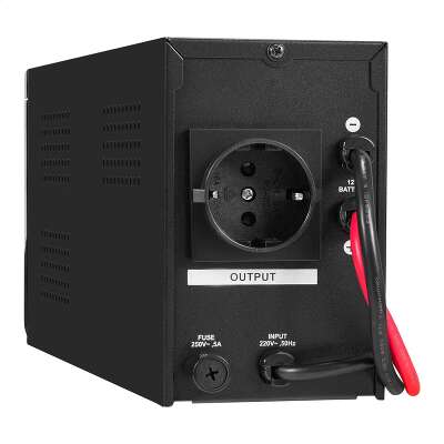 Exegate EX295986RUS ИБП (инвертор, синус, для котла) ExeGate SineTower SZ-600.LCD.AVR.1SH <600VA/360W, чистый синусоида, LCD дисплей, AVR, 1*Schuko, линейно-интерактивный, внешняя батарея 12В до 200Ач
