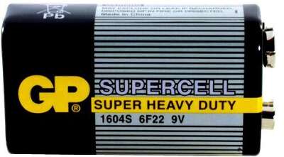 Батарея GP Supercell 1604S 6F22 9V (1шт)