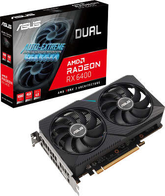 Видеокарта ASUS AMD Radeon RX 6400 Dual 4Gb DDR6 PCI-E HDMI, DP