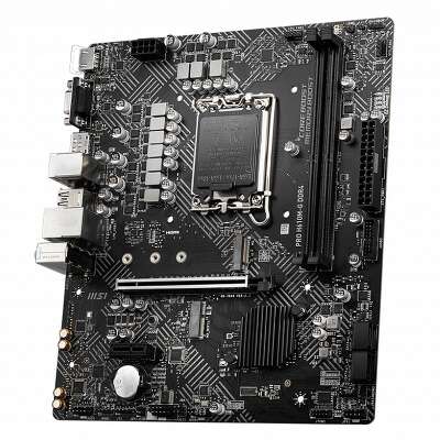 Материнская плата MSI PRO H610M-G DDR4 H610, LGA1700, 2*DDR4, 1*PCIEx16, 1*PCIEx1, 1*M.2, 4*USB3.2Gen1, 6*USB2.0, 4*SATA3.0, 1G, VGA, DP, HDMI, M-ATX, RTL