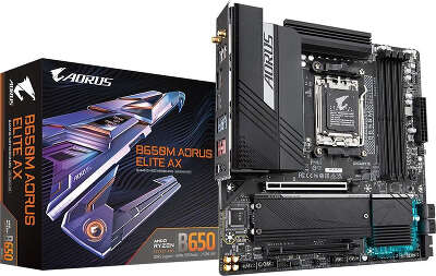 Материнская плата mATX LGAAM5 GIGABYTE B650M AORUS ELITE AX