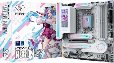 Материнская плата Maxsun MS-iCraft B860M CROSS PRO B860, LGA1851, 4*DDR5, 1*PCIEx16, 1*PCIEx4, 3*M.2, 1*TypeC, 8*USB3.2Gen2, 2*USB3.2Gen1, 3*USB2.0, 4*SATA3.0, 5G, Type-C(DP), DP, HDMI, M-ATX, RTL