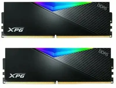 Память DDR5 32GB 7200MHz A-Data AX5U7200C3416G-DCLARBK XPG Lancer RGB OEM Gaming PC5-57600 CL34 DIMM ECC 288-pin 1.4В Intel single rank с радиатором OEM