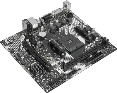 Материнская плата Asrock B450M-HDV R4.0 Soc-AM4 AMD B450 2xDDR4 mATX AC`97 8ch(7.1) GbLAN RAID+VGA+DVI+HDMI