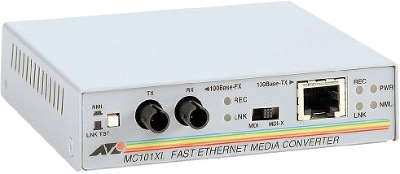 Медиаконвертер Allied Telesis AT-MC101XL-60 100TX RJ-45 to 100FX ST Fast Ethernet