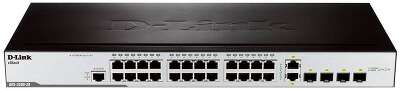 D-Link DES-3200-28/C1A Управляемый L2 коммутатор с 24 портами 10/100Base-TX, 2 портами 100/1000Base-X SFP