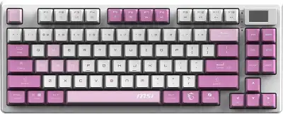 Клавиатура беспроводная Keyboard MSI FORGE GK600 TKL, Wireless, Mechanical Linear Switches, RGB LED, 4000mA/h, Violet